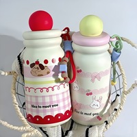 KY83 500ml mignon boule couvercle Mini cône en acier inoxydable Thermos tasse Portable nouveau dessin animé Double paroi vide bouteille d'eau