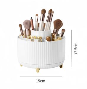 Kit de maquillage multifonctionnel à prix réduit pour un ensemble complet 360 °   Organisateur de pinceaux de maquillage rotatif, boîte à maquillage - Product Image 3