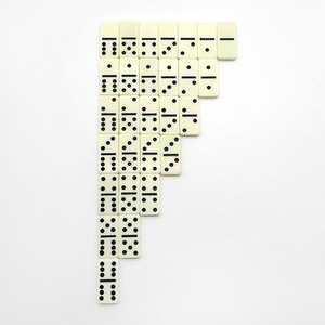 Dominos en mélamine Double Six Double Neuf 30x15x4mm, gravure sérigraphique au dos, dominos rectangulaires personnalisés pour pont <span class=keywords><strong>de</strong></span> dominos - Product Image 3