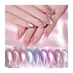 <span class=keywords><strong>Unghie</strong></span> <span class=keywords><strong>Finte</strong></span> Ovali Corte Effetto Occhi di Gatto, Copertura Completa, in Plastica ABS Autoadesive, Etichetta Privata - Product Image 6