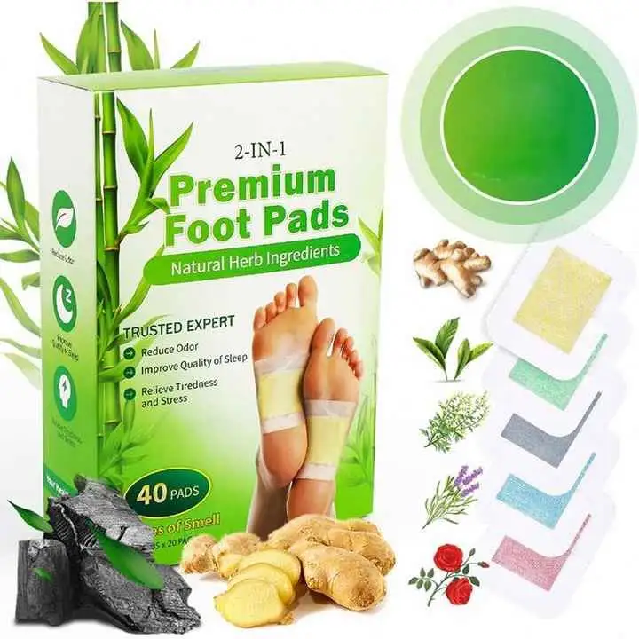 OEM ODM gold relax 2 in 1 ginger bamboo japanese detox patch for weight loss Foot Pad