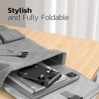 Toptan Taşınabilir Çift Şaftlı Alüminyum Telefon Tutucu Masaüstü Cep Telefonu Standı iPhone Tablet için Katlanabilir Metal Cep Telefonu Standı