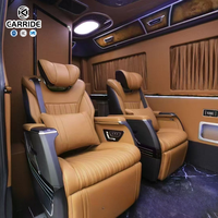 Kit d'aménagement intérieur de luxe pour camping-car CARRIDE, sièges de capitaine en cuir élégants et portables pour Sprinter, Starlight Carbon