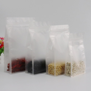 Bao Bì <span class=keywords><strong>Nylon</strong></span> Tám Mặt Con Dấu Đen Phẳng Đáy <span class=keywords><strong>Ziplock</strong></span> Đứng Lên Đóng Gói Túi Trong Suốt Cho Tạp Hóa - Product Image 2