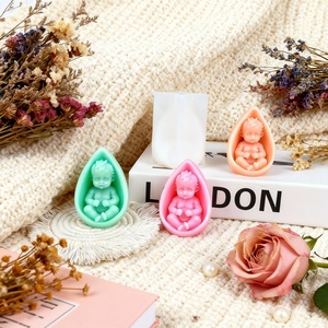3D Baby Candle Silicone Mold DIY Cake Infant Cradle Egg Ornament Silicone Mold Aromatherapy Candle Silicone Mold <b>Soap</b> Mold - Product Image 2