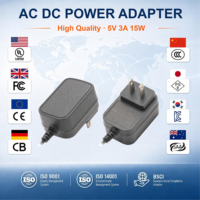 Adaptateur secteur 5V 3A 15W homologué ETL CE GS TUV CB, adaptateur secteur AC/DC ETL 1310 avec prise US, 100-240V, classe II, efficacité énergétique VI