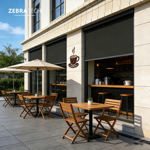 Persianas Horizontales Eléctricas Impermeables de Gran Tamaño para Patio Exterior con Riel con Cremallera Resistente al Viento y Operación Motorizada - Product Image 2