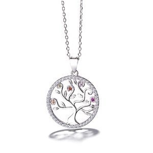 Yaeno vente en gros 925 en <span class=keywords><strong>argent</strong></span> Sterling <span class=keywords><strong>arbre</strong></span> <span class=keywords><strong>de</strong></span> <span class=keywords><strong>vie</strong></span> collier bijoux CZ Multi pierre <span class=keywords><strong>arbre</strong></span> <span class=keywords><strong>pendentif</strong></span> - Product Image 5