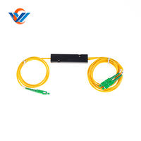 Acoplador Divisor FBT de 2.0mm 1*2 con Caja ABS y Conector SC APC para Redes de Fibra Óptica FTTH 4G LAN Cableada