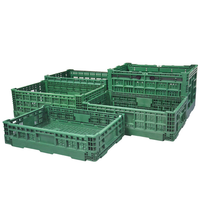 Meilleur prix, caisse en plastique empilable et pliable, style maille recyclable, solution de rangement polyvalente