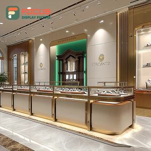 Fabricant de présentoirs de bijoux modernes sur mesure, finition stratifiée, vitrine de boutique - Product Image 1