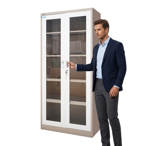 Armario Plegable Comercial para Oficina de Fábrica Foshan, Vitrina de Vidrio de 2 Puertas - Product Image 5