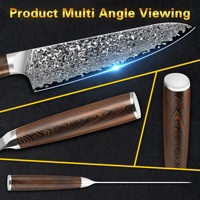 Manche rond en bois de wenge 8 pouces Damas 67 couches vg10 Gyuto Couteau de chef japonais en acier damas avec garantie à vie