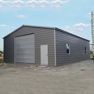 Entrepôt préfabriqué en structure acier Mengtuo, longueur 15 m, avec porte enroulable et porte latérale pour stockage industriel - Product Image 1