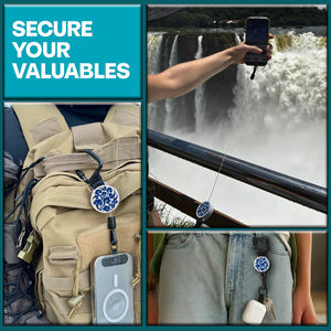 ที่ใส่บัตรแบบยืดหดได้พร้อมโลโก้สั่งทำ สายคล้องโลหะเหล็ก ตัวล็อคแบบคาราไบเนอร์ สำหรับพวงกุญแจเดินป่า <span class=keywords><strong>ใช้</strong></span>กับเคสมือถือ สำหรับงานโปรโมชั่น - Product Image 4