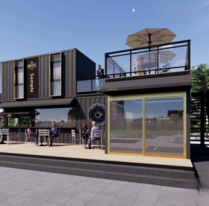 Casa Prefabricada Ecológica de Lujo Moderna <span class=keywords><strong>Serie</strong></span> Negra, Casa Móvil de Acero, Cápsula, Cama, Invernadero, Villa de 2 Dormitorios, Apartamento, Hospital - Product Image 1