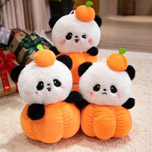 2025 Halloween Pumpkin <strong>Panda</strong> Rabbit Plush <strong>Bag</strong> Charm - Mini Keychain Pendant for Backpack/Gift Decor - Product Image 3