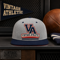 Gorra Snapback Ajustable de 6 Paneles de Poliéster/Algodón con Visera Plana de Perfil Alto y Letras Vintage Bordadas, Lista para Venta al por Menor, para Adultos - Pedido de Prueba