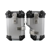 38L Valise Latérale pour Moto Coffre Rangement Sacoche de Selle Boîte à Outils Universelle en Aluminium