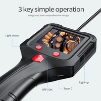 Système de caméra endoscope P100 1080P écran IPS endoscope objectif 8mm pour l'inspection des tuyaux