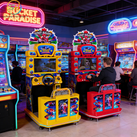 Máquinas de Juegos para Niños de Parques de Diversiones, Equipos de Entretenimiento de Carreras que Funcionan con Monedas