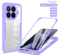 Étui de protection intégral à 360 degrés pour téléphone Xioami MI 17T Pro/MI 17T, transparent en TPU + acrylique + PET, avec protection d'écran avant