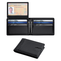 Dompet Pria RFID Blocking PU Custom - Tipis Lipat Dua, 12 Slot Kartu, 2 Jendela ID, Kantong Uang, Lapisan Nilon, Penutup Terbuka, Panjang Pendek