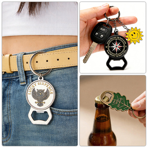 Décapsuleurs de bouteilles personnalisés pour mariage, porte-clés <span class=keywords><strong>en</strong></span> métal, breloques, souvenirs, cadeaux pour invités, outils de bar de marque, articles promotionnels, équipe bien formée - Product Image 5