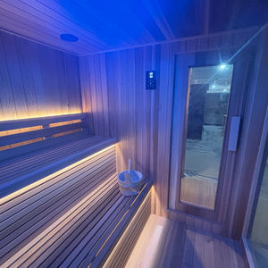 Sang Trọng Đúc Sẵn Phần Lan Gỗ Thông Nhà Spa Tắm Hơi Kit Với Vòi Hoa Sen Cho Sử Dụng Ngoài Trời - Product Image 2