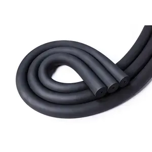 heat shield rubber foam tube pipe insulation for air conditioner hvac rubber foam pipe insulation