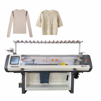 Machine à tricoter automatique fiable à double système et simple chariot de 80 pouces pour cols de pulls, idéale pour les usines (vente en gros)