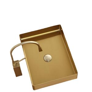 Lavabo in <span class=keywords><strong>Acciaio</strong></span> Inossidabile di Alta Qualità, Lavandino Dorato per Bagno - Product Image 5