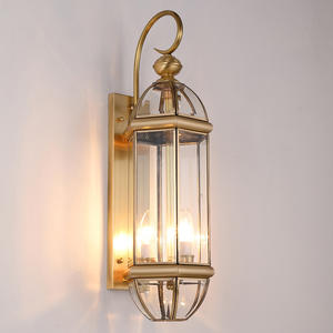 Moderne Luxus-Wandleuchten aus Messing und Kupfer mit Glas für Zuhause und Restaurants – LED-Beleuchtung für den Außenbereich und Wanddekoration - Product Image 2