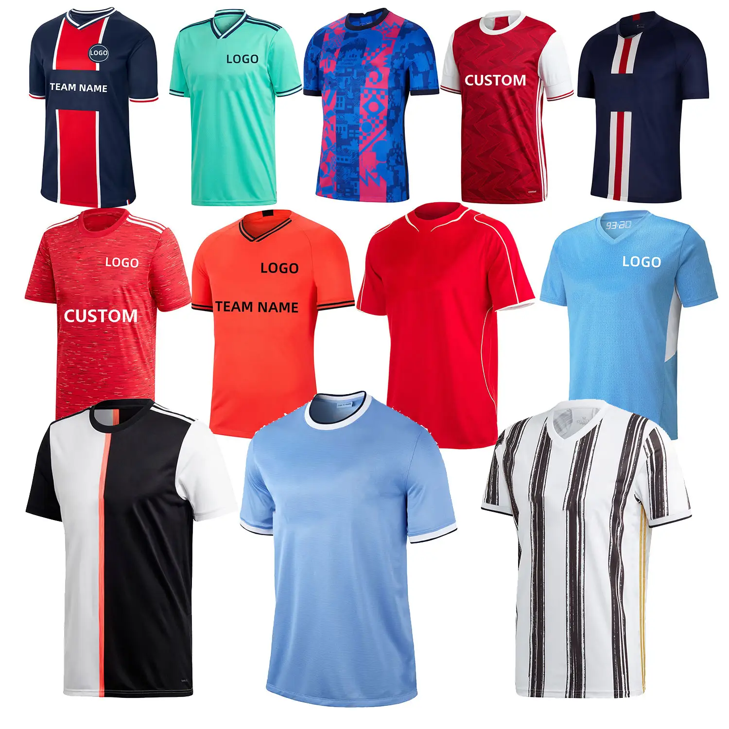 LUSON Neue sublimierte Fußball trikots Europäisches Fußball trikot Junior Uniform Designs Herren Fußball Fußball bekleidung