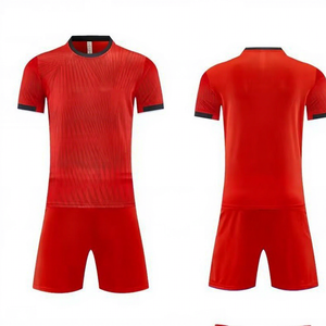 Maillot de football rayé en polyester pour homme et femme, tissu micro-perforé, uniforme d'équipe d'été pour adulte, entraînement sportif, manches courtes - Product Image 5