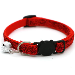 Glitter Fluwelen Kattenhalsband Met Gestreept Patroon En Veiligheidsgesp Kattendecorateur Met Prachtige Linten En Bel - Product Image 6
