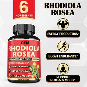 OEM Etiqueta Privada Veggie Rhodiola Rosea cápsulas suprarrenales y suplementos de soporte de cortisol - Product Image 3