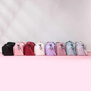 定制标志轻质旅行包时尚运动健身牛津储物防水鞋部耐用几何图案 - Product Image 6