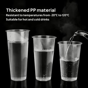 Vasos Desechables Ecológicos de PP de 90 mm, Resistentes, de Alta Calidad, Personalizables, de Pared Simple, para Bebidas y Té de Burbujas, Venta al Por Mayor - Product Image 4