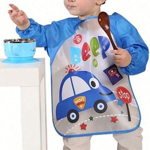 Tablier sans manches pour enfant, fille et garçon, imperméable, respirant, durable, mignon, lavable, hygiénique, pour l'alimentation des bébés et des tout-petits - Product Image 3