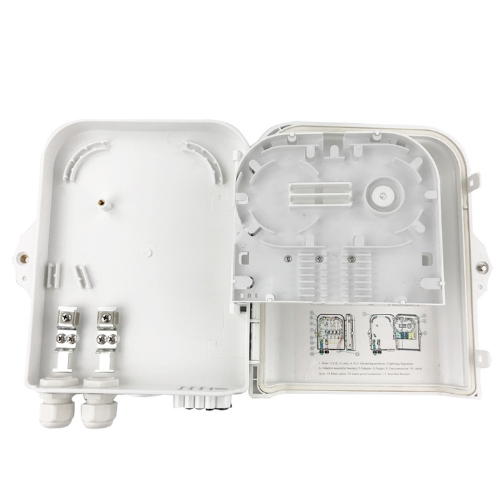 ODP 1:8 Splitter Box Outdoor White 2 4 6 8 12 16 Core FTTH Optical ...