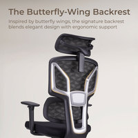 Chaise de bureau ergonomique en maille OEM ODM de luxe pour PDG, directeur, manager, chaise de conférence avec appui-tête 4D et soutien lombaire adaptatif