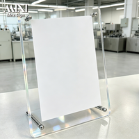 Présentoir de menu en acrylique sur pied pour table – Idéal pour salons de thé, cafés, salons de beauté, restaurants – Liste de prix remplaçable