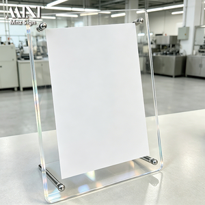 Présentoir de menu en acrylique sur pied pour table – Idéal pour salons de thé, cafés, salons de beauté, restaurants – <span class=keywords><strong>Liste</strong></span> de prix remplaçable - Product Image 4