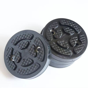 Two <b>Post</b> Car Lift <b>Round</b> Rubber Pads 2pc Set For Auto Repair Industry - Product Image 1