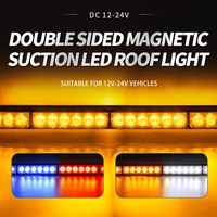 23-Zoll-LED-Blitzwarnlichtleiste 48W Doppelseitiger PKW Offroad-Dach gitter DRL Blinkende Not licht lampe
