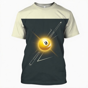Camiseta de Billar Vintage Personalizada S.Q.F, 100% Algodón, Manga Corta, Rayas Retro, Transpirable, de Secado Rápido, para Hombre - Product Image 4