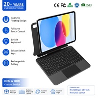 Étui de clavier magnétique en aluminium personnalisé OEM avec pavé tactile et clavier rétroéclairé pour iPad 10e génération 10,9 et A16 11 pouces