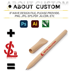 <span class=keywords><strong>Penne</strong></span> a Sfera Ecologiche in Carta Kraft SL, Personalizzabili, Punta 1.0mm, Design Semplice, Protezione Ambientale - Product Image 2