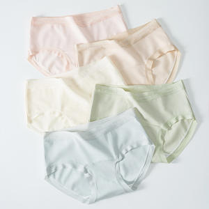 Explosions Ropa Interior Femenina Sólida de Tiro Medio 7A, con Entrepierna de Algodón Antibacteriano, Sin Costuras, Transpirable, Cómoda en la Cintura y Cadera - Product Image 2